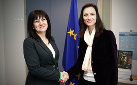 La Présidente de l'Assemblée nationale, Tsveta Karayancheva, a eu une rencontre de travail avec la commissaire européenne à l'Économie et la société numériques, Mariya Gabriel