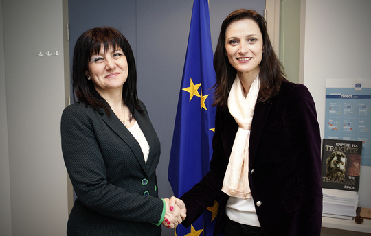 La Présidente de l'Assemblée nationale, Tsveta Karayancheva, a eu une rencontre de travail avec la commissaire européenne à l'Économie et la société numériques, Mariya Gabriel